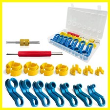 16PCS Car AC Fuel Line Disconnect Removal Tool Set with Storage Box, Valve Co...