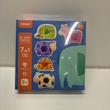 My First Animal Puzzle w/ 7 Animals Preschool Learning 32 Piece Floor Puzzle