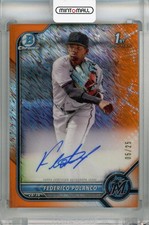 2022 Topps Bowman Federico Polanco Chrome Prospect Auto Orange /25