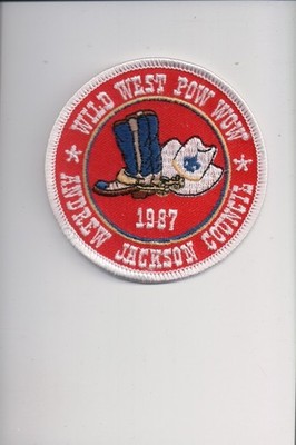 1987 Andrew Jackson Council Wild West Pow Wow patch