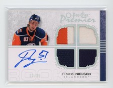 2007 O-Pee-Chee Premier Quad Patch /35 Silver Frans Nielsen #116 Rookie Auto RC