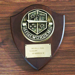 USS Worden CG 18 Navy Militaria Metal Insignia Wood Plaque with Name Plate