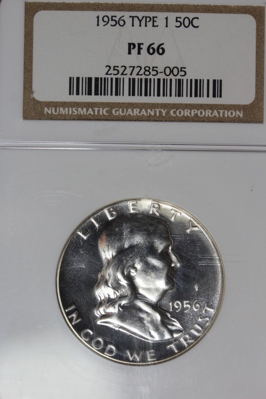 1956 TYPE 1 NGC 50C PF66 FRANKLIN HALF DOLLAR #B51838