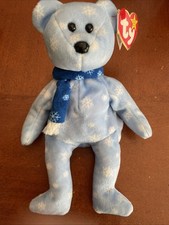 Ty Beanie Babies 1999 Holiday Teddy Bear Plush Toy - Blue