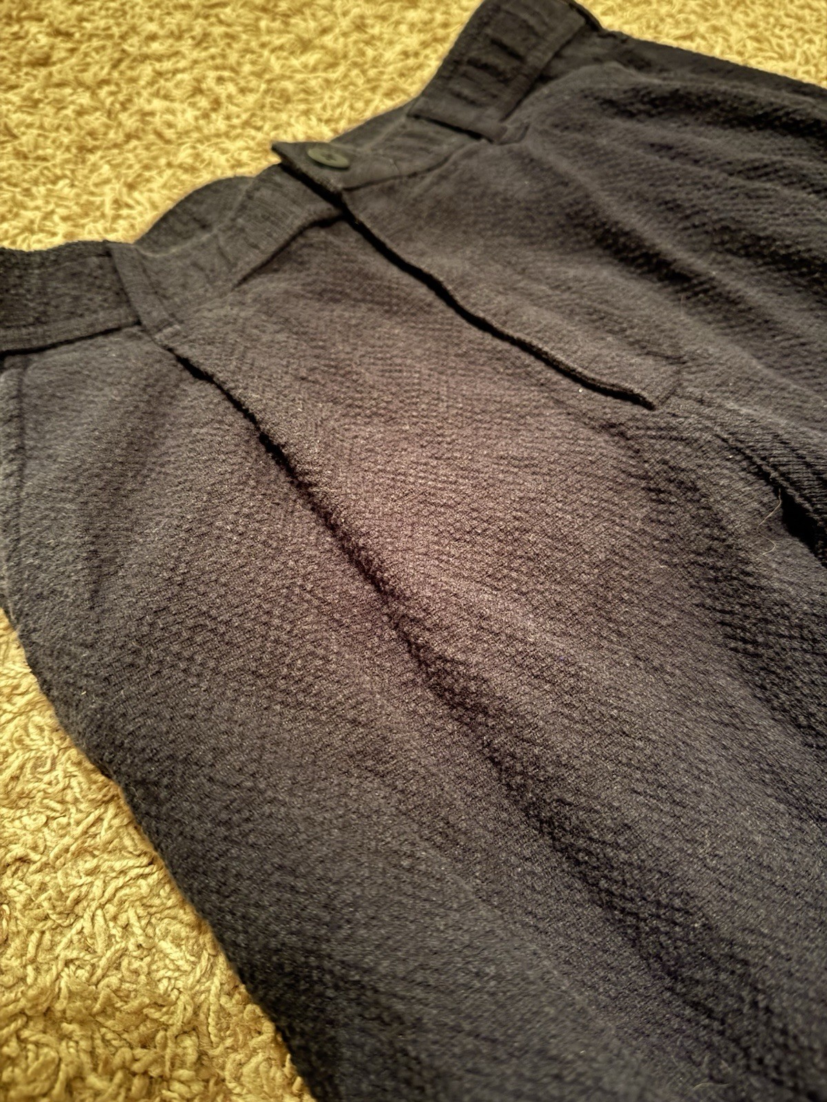 Zara Men's Size Small Navy Textured Casual Pants