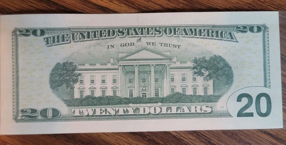 Double Quad TRUE BINARY 11112222 $20 Fancy  2013 series Almost Uncirculated / Un - Image 2 of 4