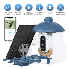 Smart Bird Feeder with Camera 2.4G 5G WiFi Solar Camera Live Bird Watching