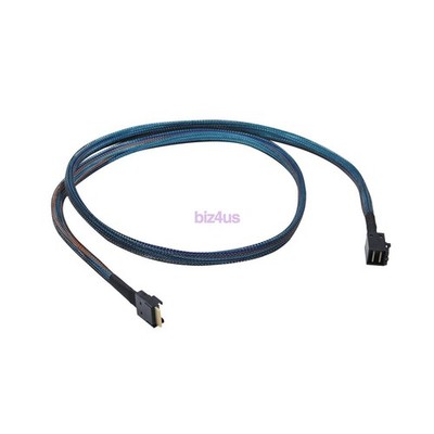 Slim Line SAS 4.0 SFF-8654 4i 38pin to HD Mini SAS SFF-8643 36pin Cable 100cm/1M