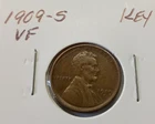 1909-S VF Lincoln Wheat Cent Key Date