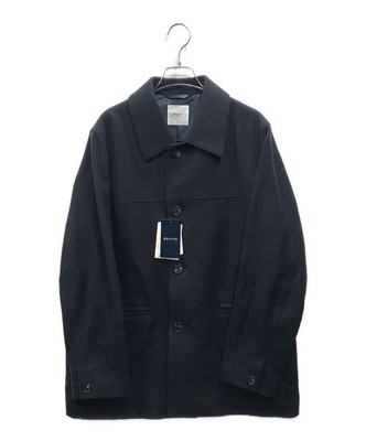 EDIFICE                    120s Blend Melton Car Coat navy 23011300102040
