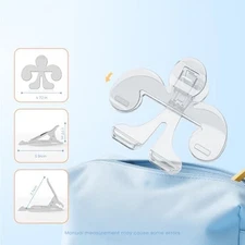 4PCS Book Holder Clip Transparent 12 Degree Tilt Anti Slip Page Keeper