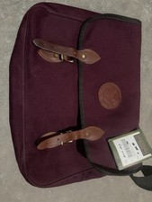 Duluth Pack Burgundy Book Travel BagNWT Retail $200. Made In USA. Leather Straps