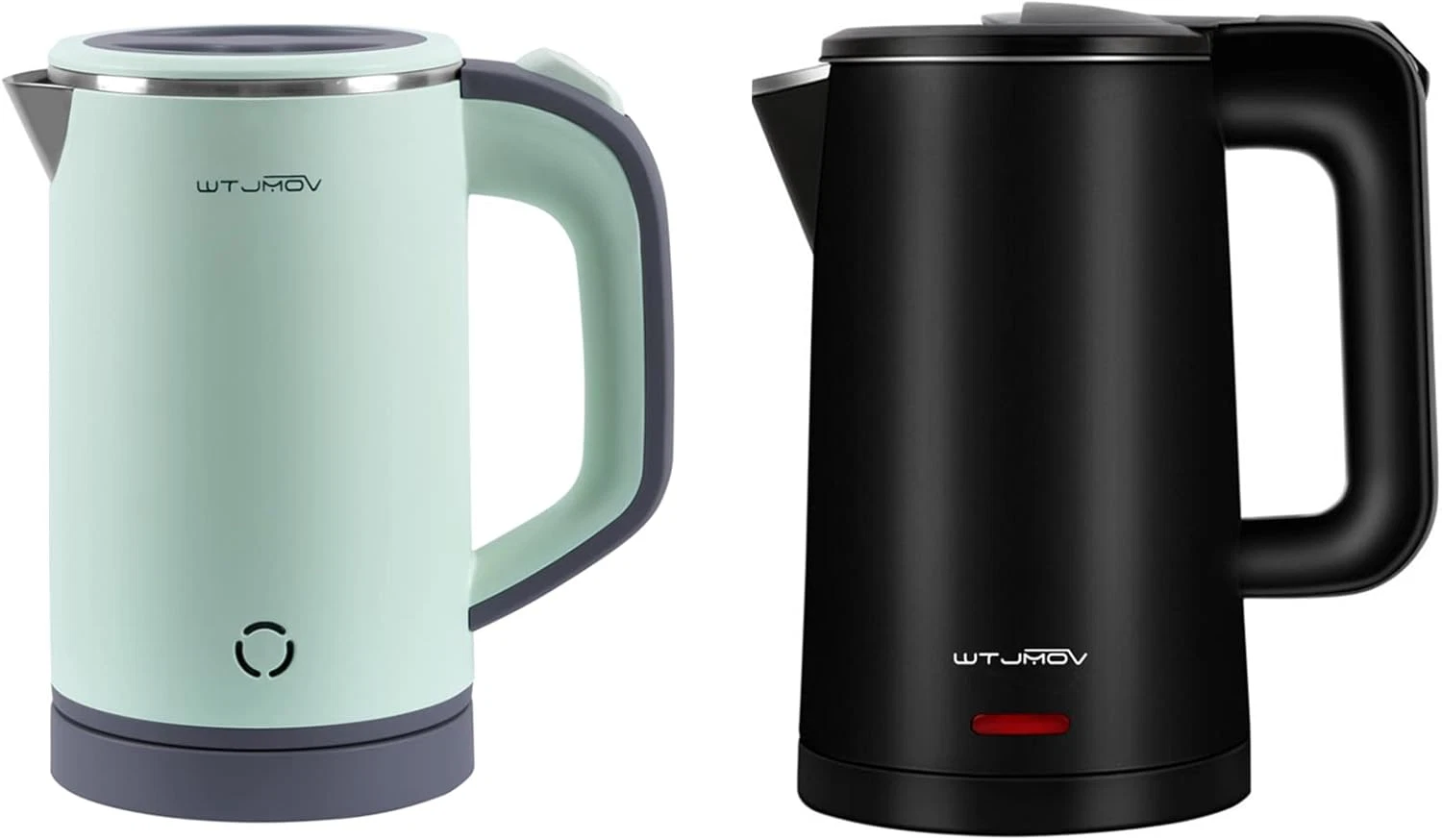 Compact 0.8L Electric Kettle Set - Green & Black Hot Water Kettle