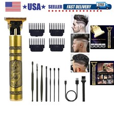 Professional Cordless Hair Trimmer, T-Blade Clippers for Men, Zero Gapped Rec...