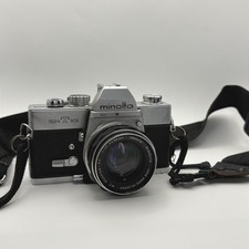 Vintage Minolta SRT 101 Film Camera MC Rokkor PF 1:1.7 55mm Untested