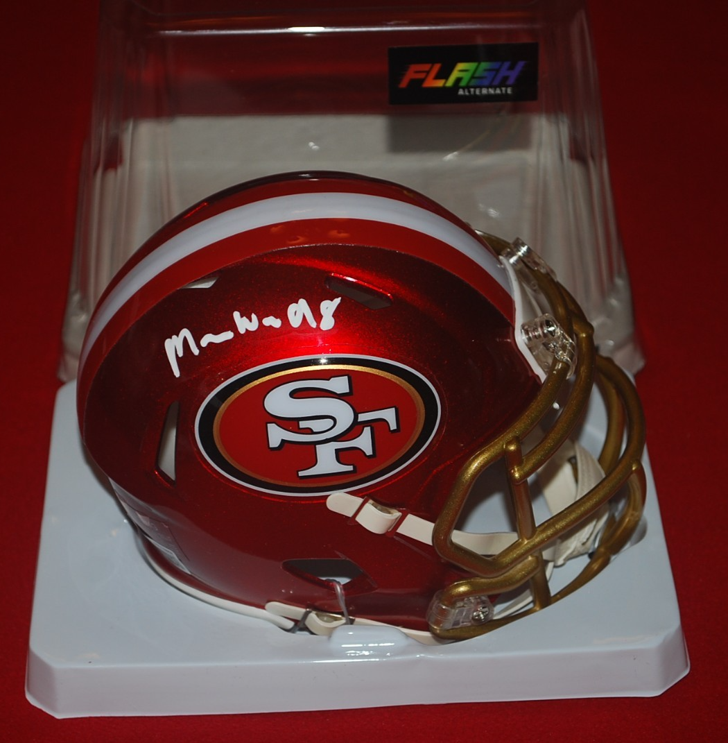 MYKEL WILLIAMS Autographed Signed San Francisco 49ers FLASH Mini Helmet Beckett COA 3W210652 