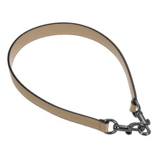 25.59 Inch PU Leather Short Bag Strap with Clasp, Tawny, Grey Buckle