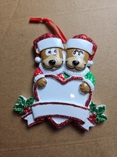 Personalized Two Christmas Bears Ornament Of Two Bears,Custom For 2