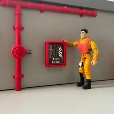 Fire Alarm Pull Station Control Panel Extinguisher Hose 3D Printed (PLA) GI Joe