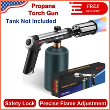 Powerful Propane Torch Gun, Flamethrower With Turbo Mode, Charcoal Torch Lighter
