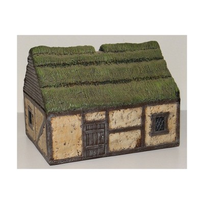 Monday Knight Resin Terrain 28mm Dark Age House w/Thatched Roof Pack New