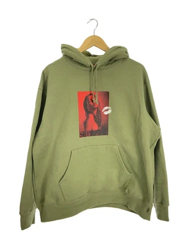 Felpa Supreme con cappuccio XXL cotone bianco usata