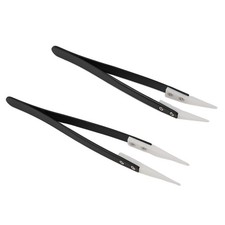 Anti-static Ceramic Tweezers Stainless Steel Anti-magnetic Industrial Tweezers
