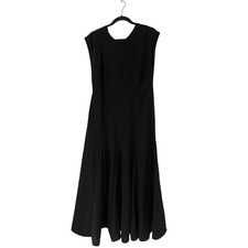 Zara Womens Dress Large Black Sleeveless Midi A-Line Party Gothic 8677/198 NWT