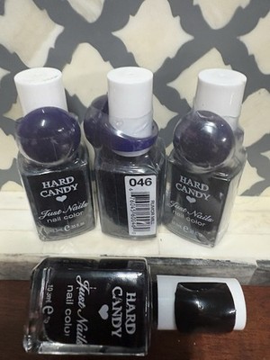 Hard Candy 046 Rumor Mill Dark Black Purple Nail polish Sealed  Ring Y2K