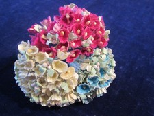 Vintage Forget Me Not Flower Lot Collection Blue Pink Ivory Millinery H5464