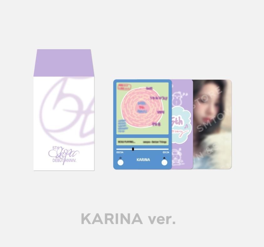 aespa 5TH ANNIVERSARY OFFICIAL MD GOODS LUCKY CARD SET PHOTOCARD SEALED