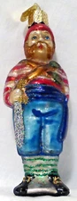 OWC Old World Christmas Blown Glass Pirate #24109 treasure on seven seas mate
