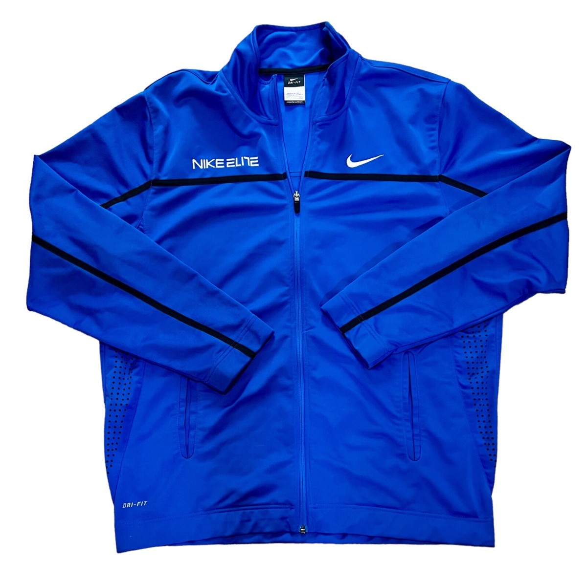 Nike Elite Dri Fit Men's Jacket XXL 2XL Royal Blue Full Zip Track