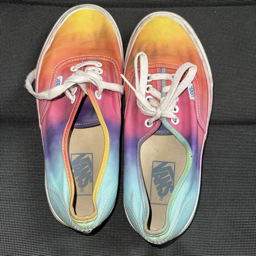 Vans Tie Dye RAINBOW Shoes Off the Wall Sneakers Womens 8.5 Men’s 7 Ombré Pride - Picture 7 of 12