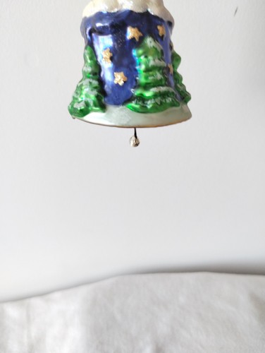 Christopher Radko Christmas Snowman Bell Glass Ornament - Picture 6 of 7