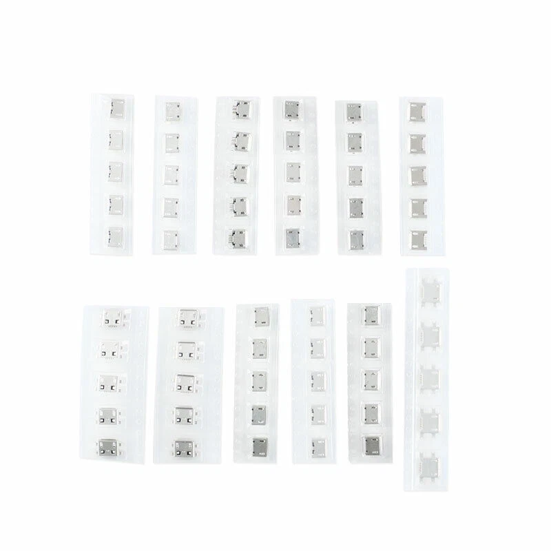 60pcs=12 Modelsx5 Micro USB Connector 5Pin Jack Socket Female For Mobile Tablete - Image 4 of 4