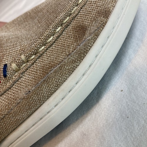 TOMMY HILFIGER Mens Tan Linen Stretch Carlid Round Toe Slip On Sneakers 9 - Bild 8 von 21
