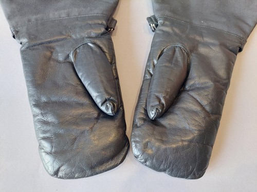 Guantes de cuero de la Unión Soviética piloto militar. Original de la URSS. - Imagen 8 de 23
