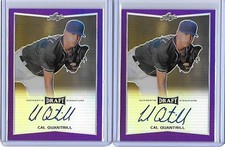 2016 Leaf Metal Draft CAL QUANTRILL Purple Prismatic Auto 10/20 Padres #1 Pick