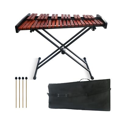 37 Notes Glockenspiel 37-Key Wooden Xylophone Professional Marimba Glockenspi...
