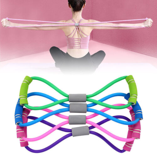 Yoga Stretch Band Rope Latex Rubber Arm Resistance Fitness Exercise Pilates Gym - Afbeelding 1 van 12