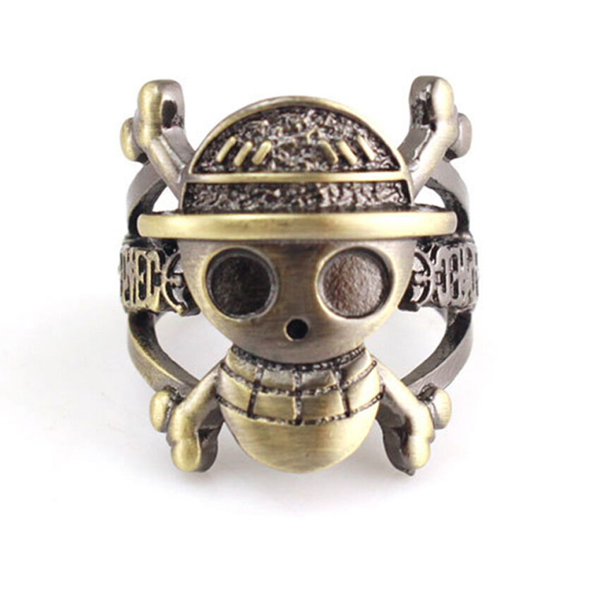 ONE PIECE Skull Monkey D Luffy Rings Rotatable Open Fashion Jewellery Cute  Metal Gold Color Bague - AliExpress