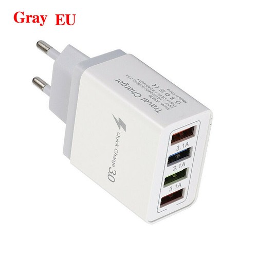 4 Ports Fast Charge Travel Charger USB Charger Wall Charger Adapter EU/US LOT - Photo 14 sur 20