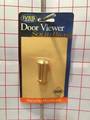Ives C698B3 Solid Brass Door Viewer (Peephole) provides oneway 120° view NOS 