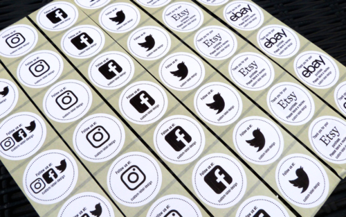 Customised Social Media Stickers Custom Social Media Instagram Facebook Twitter - Picture 7 of 12