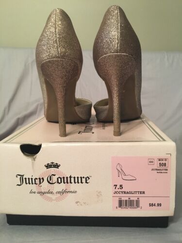 NEW Womens JUICY COUTURE CYRA GLITTER Slip On Fashion Dress Sandals SZ 7.5 - Picture 4 of 10