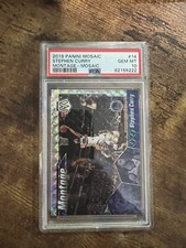 2019 Panini Mosaic #14 Montage SILVER MOSAIC PRIZM ~ Stephen Curry ~ PSA 10 GEM