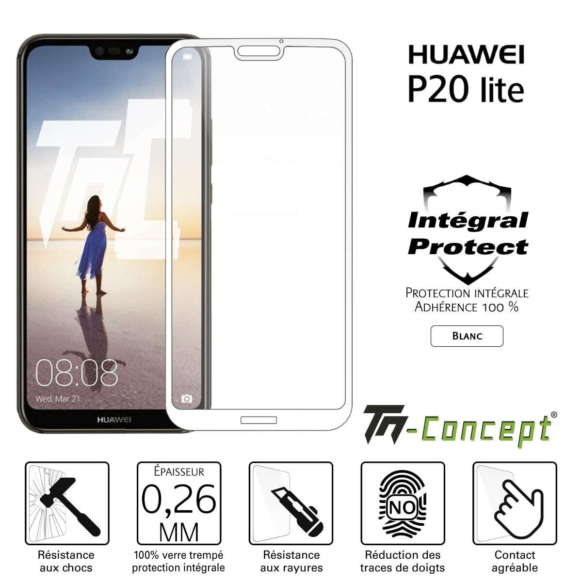 Protection Écran Verre Trempé Crystal Pour Huawei P9 Lite - TM Concept - 3 Couches - Neuf