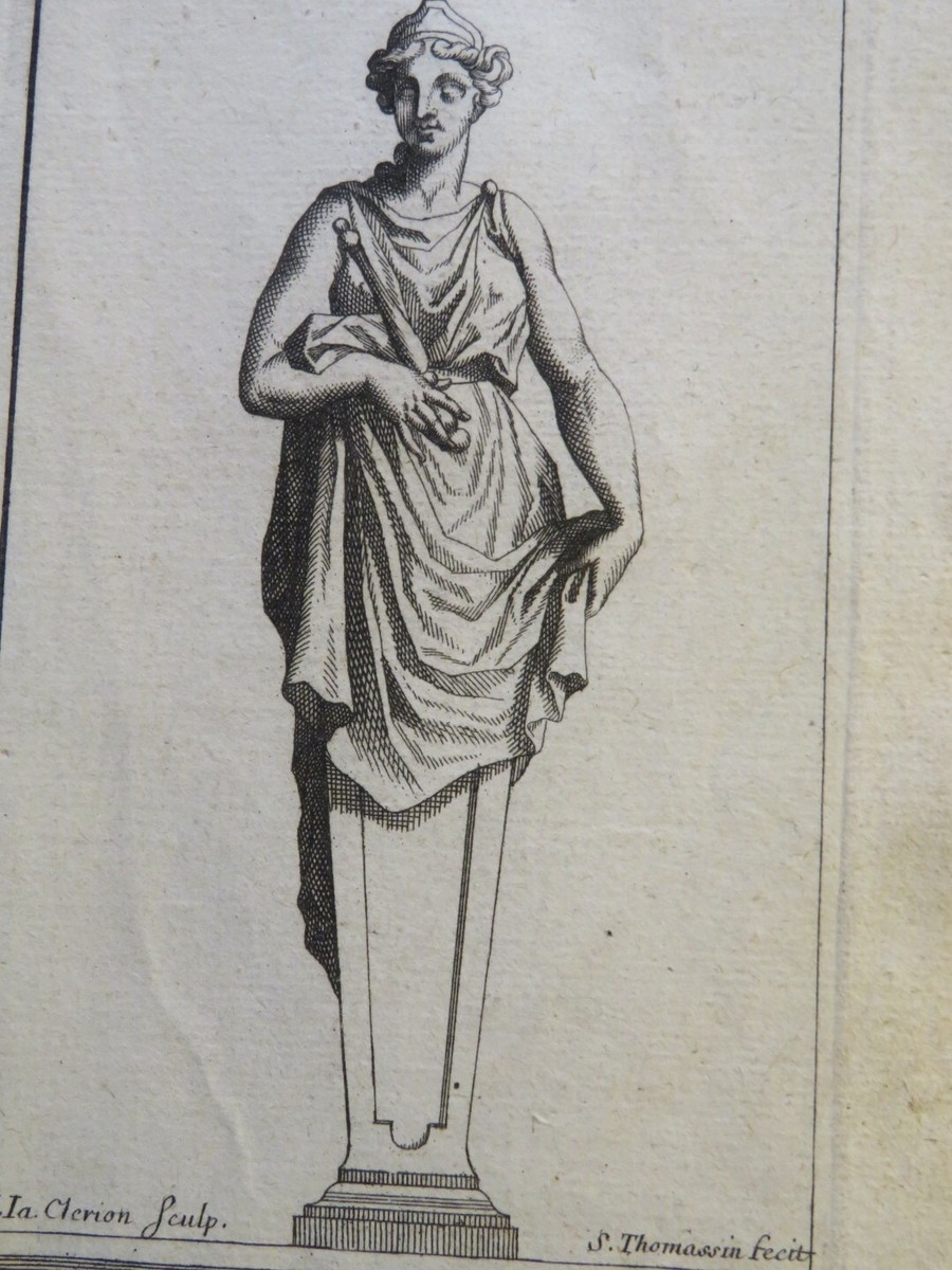 Gravure Originale Thomassin (1652-1732) – Statue Mythologie Versailles 1710