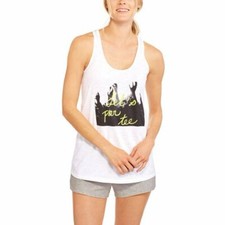 Secret Treasures Sleepwear White Pajama Slub Racer Back Sleep Tank Top XL 2X NWT